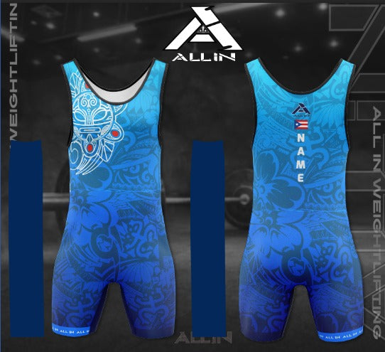 Taino Blue Singlet | Puerto Rico On demand
