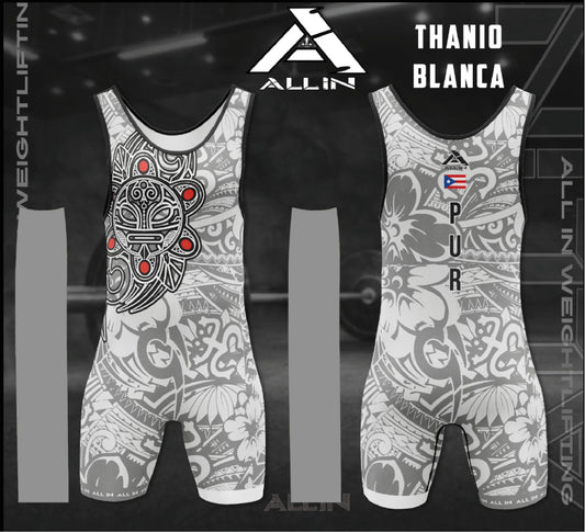 Taino White Singlet | Puerto Rico On demand