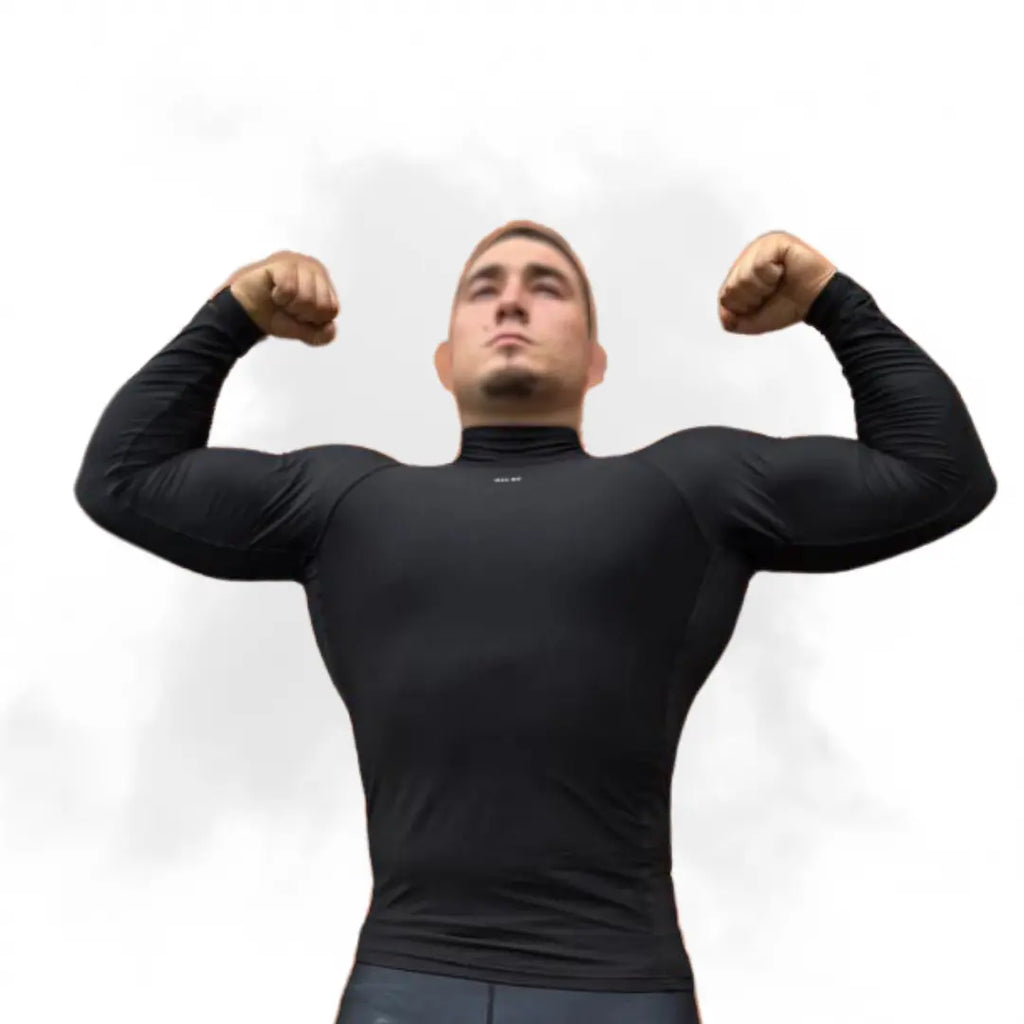 Men's Core Baselayer B | Long Sleeve | High Neck | Black