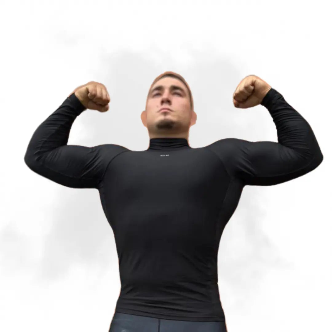Men's Core Baselayer B | Long Sleeve | High Neck | Black