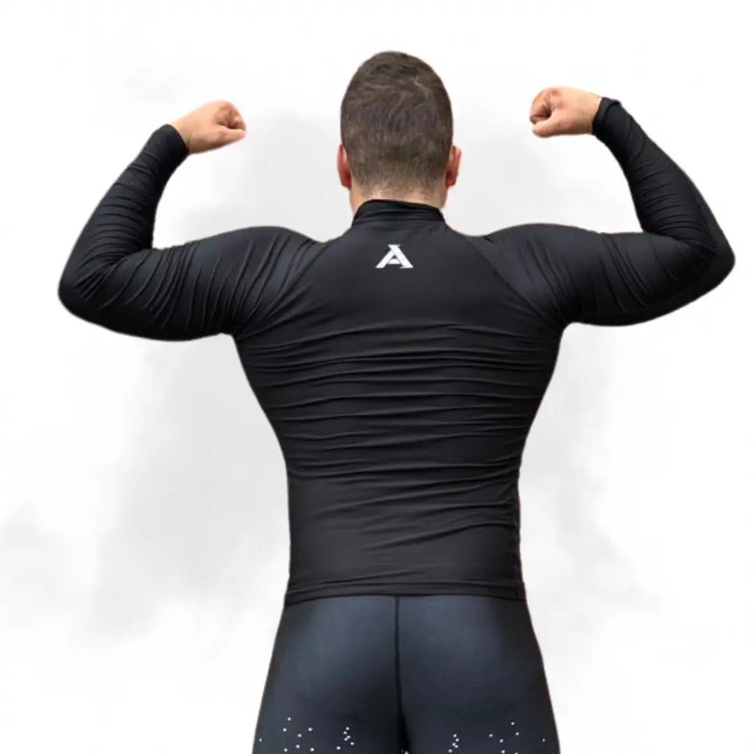 Men's Core Baselayer B | Long Sleeve | High Neck | Black